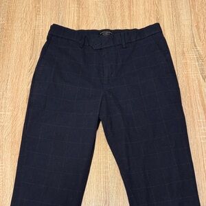 Banana Republic Dark Blue Grid Pants